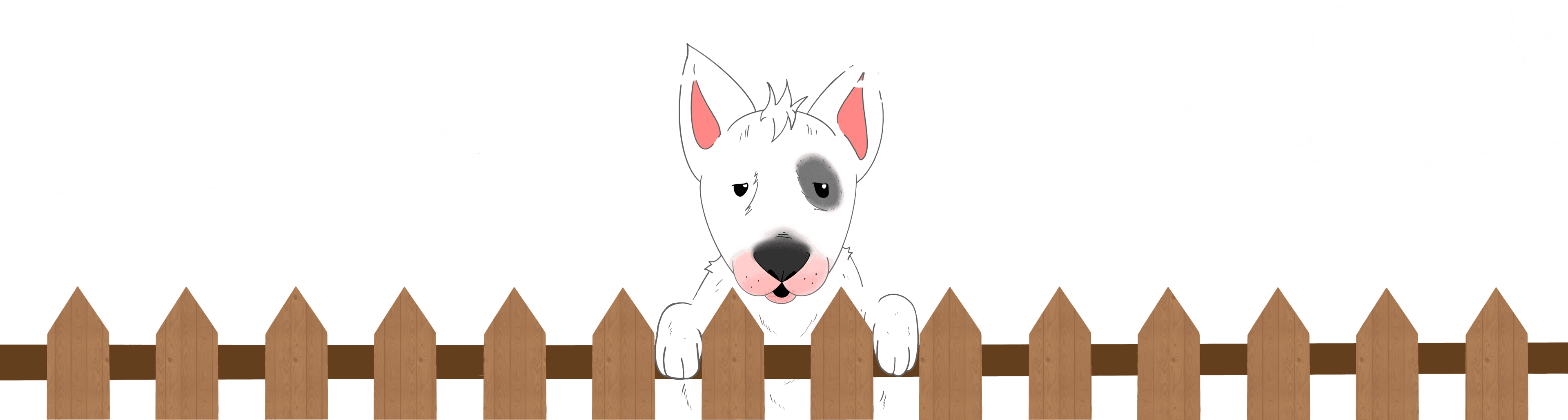 Charlie Bull Peeking Over Fence